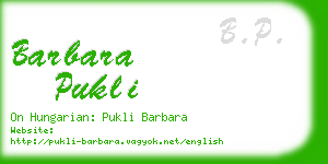 barbara pukli business card